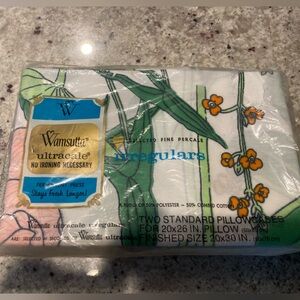 Vintage Wamsutta Ultracale Pillowcases – NEW Sealed – Floral Percale – Standard